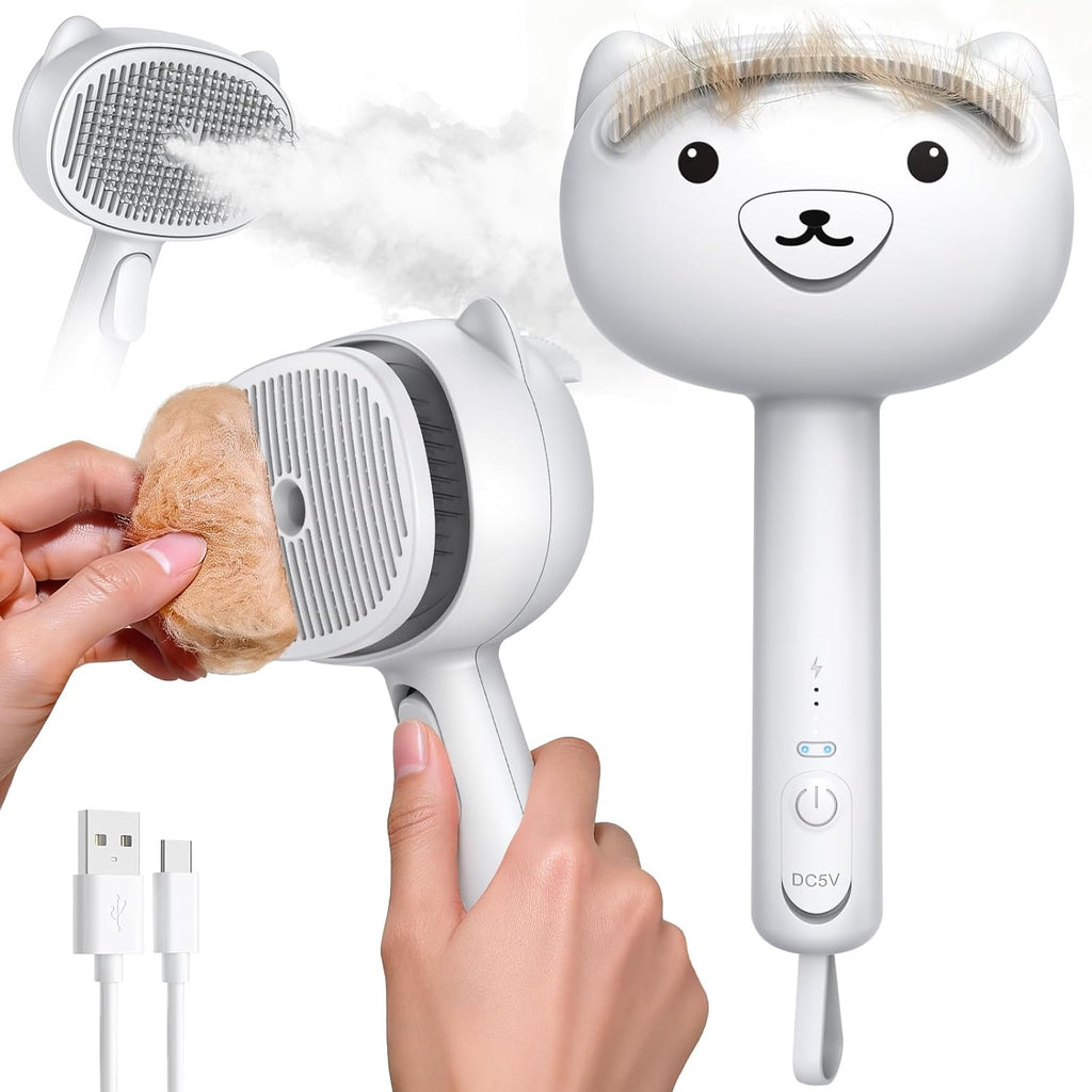 Steam Self-Cleaning Pet Brush