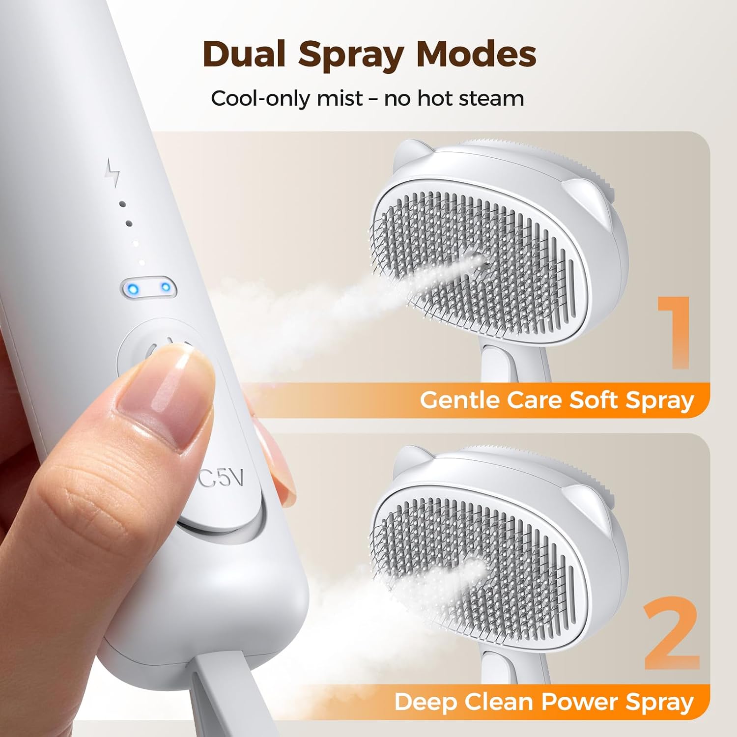 Steam Self-Cleaning Pet Brush