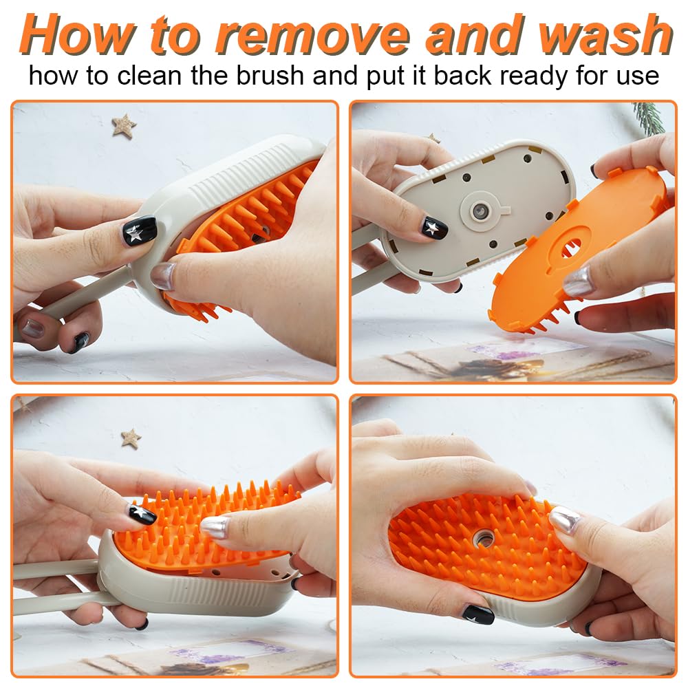 Cat Steam Brush For Shedding