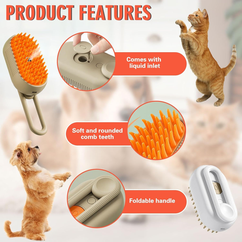 Cat Steam Brush For Shedding
