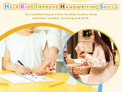 Reusable Magic Ink Copy Books for Kids (Pack of 5) – Auto Erase Handwriting Practice Books with 3 Magic Pens & 20 Refills | Writing, Drawing & Learning Set