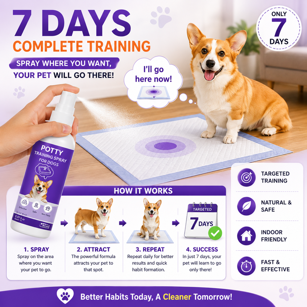 Pet Potty & Toilet Training Spray 150ml – Teach Your Pet the Right Spot